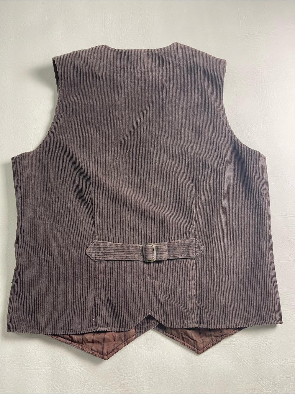 Ruff Hewn Vintage Women's medium Western Corduroy Vest chocolate brown - Picture 5 of 6